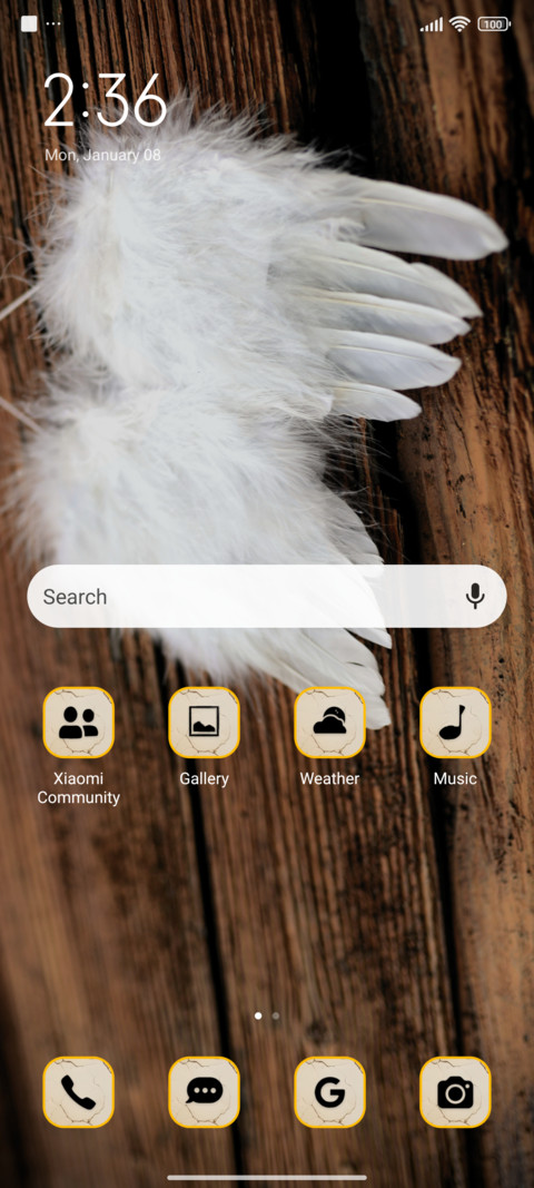 wooden feather screenshot