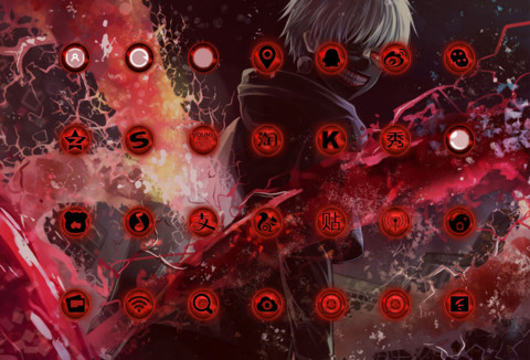  解锁特效 东京喰种【开机动画+三锁屏+音乐界面】 screenshot