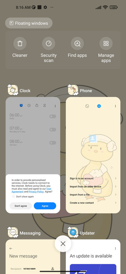Bathing duck screenshot