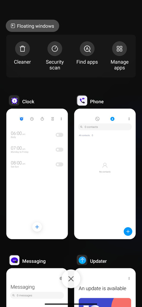 Vertical circle screenshot
