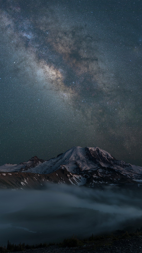 Snow Mountain Under The Starry Sky screenshot