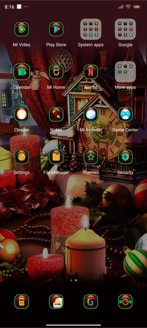 Christmas candle screenshot