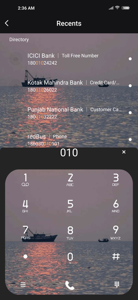 The sunset over  screenshot
