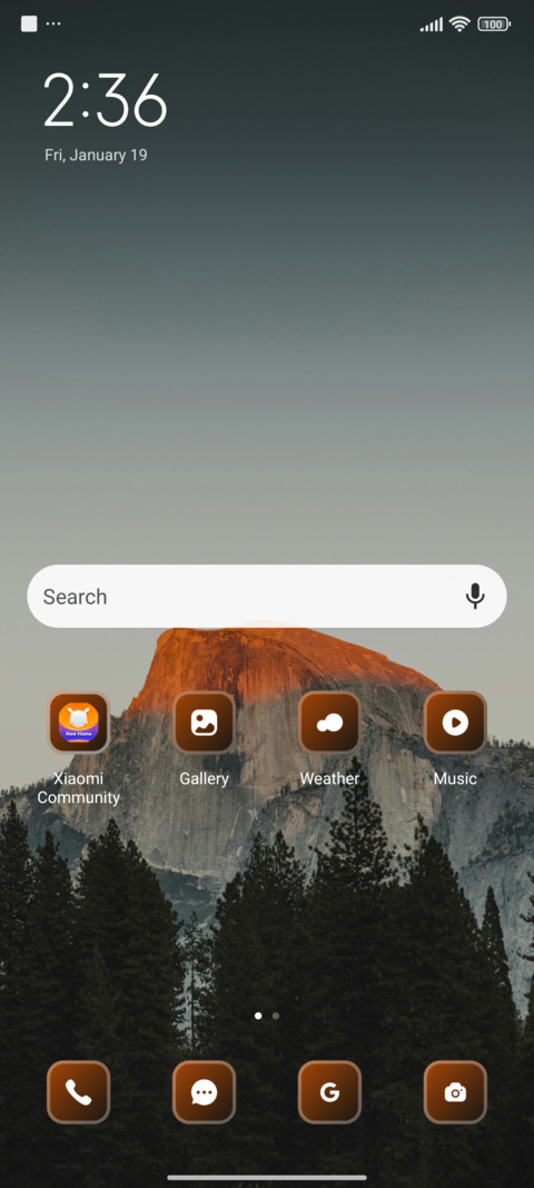 Mountain trees screenshot