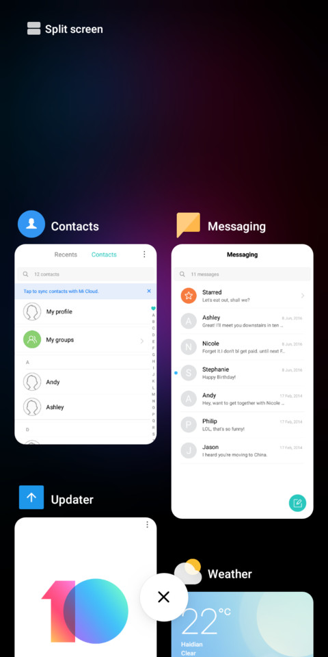 Ex Ui screenshot