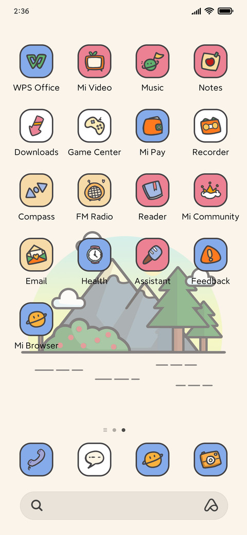 Mountain painting screenshot