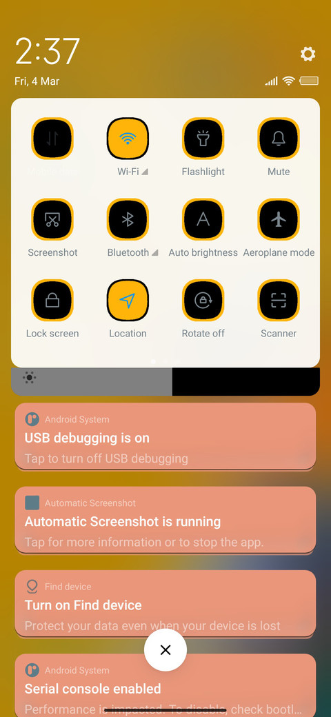 Black and Yellow screenshot