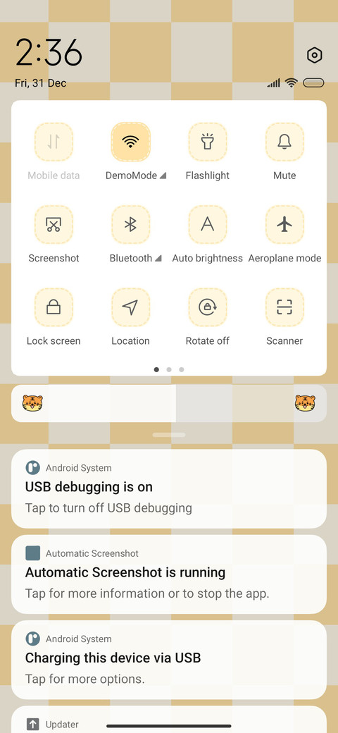 tiger chessboard screenshot