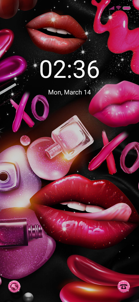 Luxury neon lips screenshot