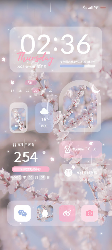 桃花飘落 双模式 screenshot