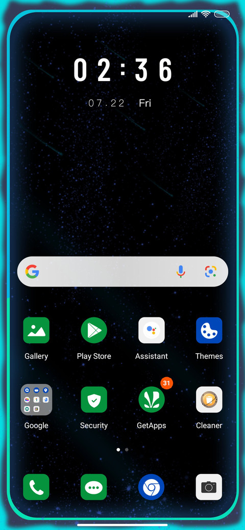 starry sky screenshot