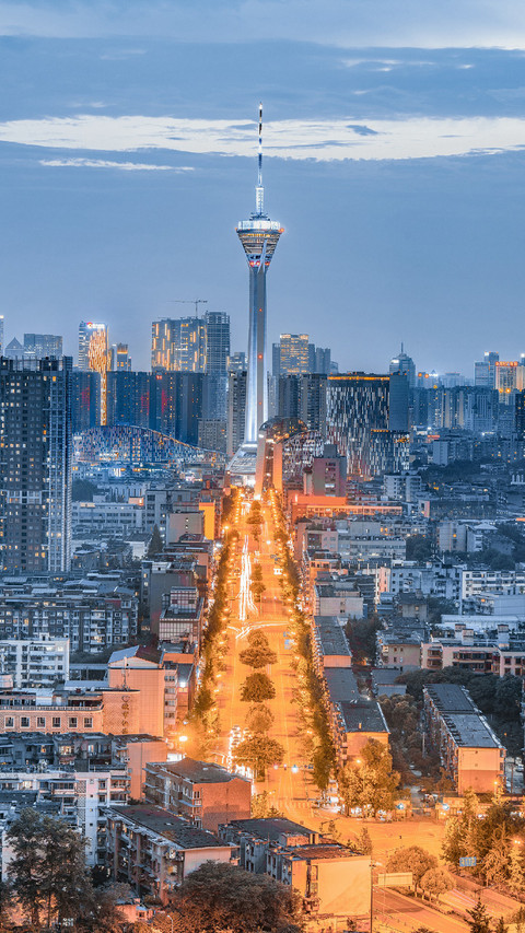 City And TV Tower in The Evening screenshot
