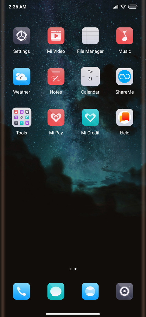 Starry night screenshot