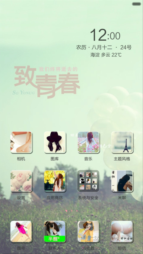 青春（花瓣动态效果+全图标） screenshot