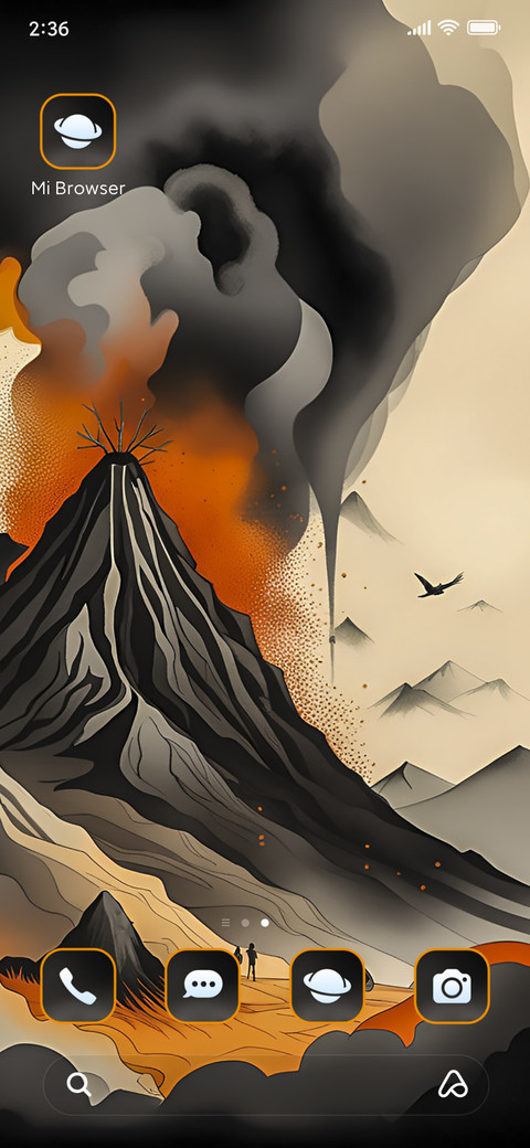 volcano painting screenshot