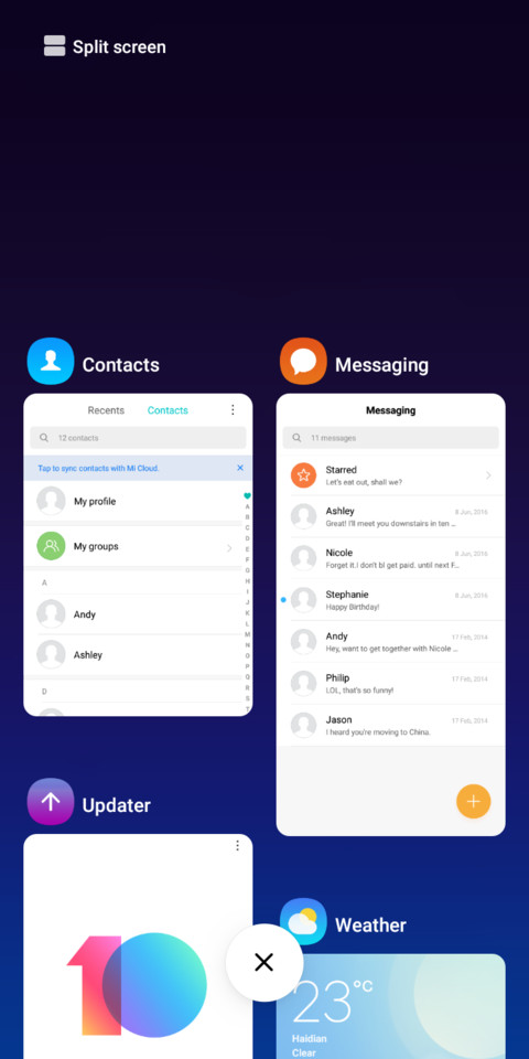 Starry Sky V10 screenshot