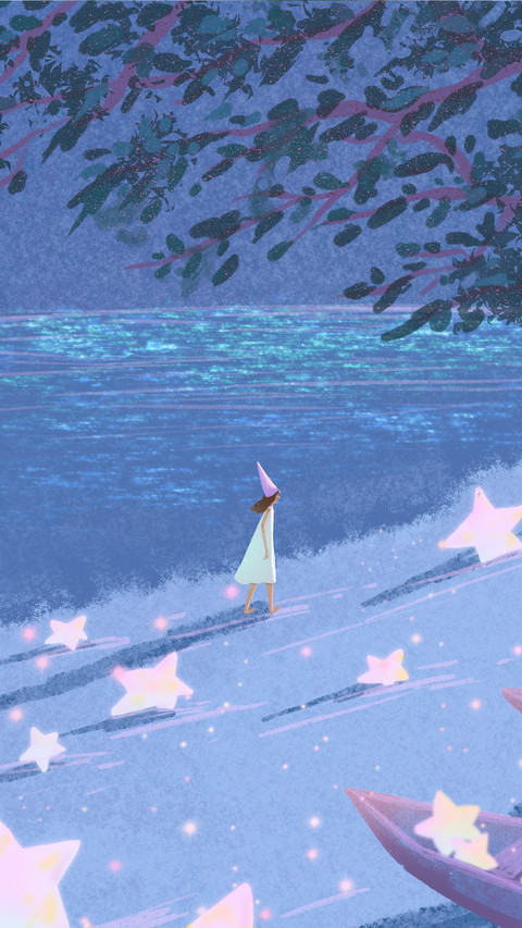 Walking on the Beach Full of Stars at Night screenshot