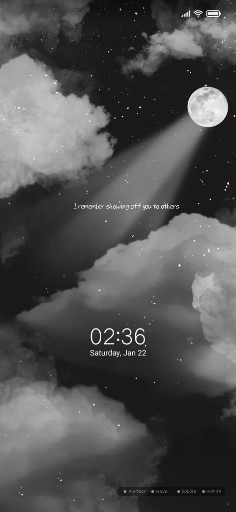 Starry moon night screenshot