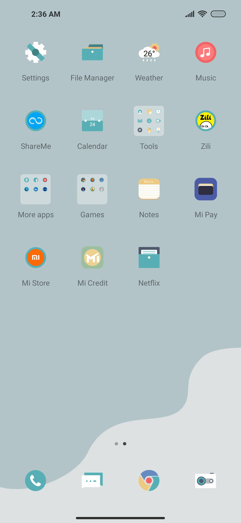 Minimalist clock screenshot
