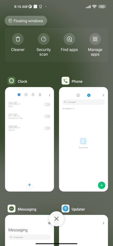 Green circle screenshot