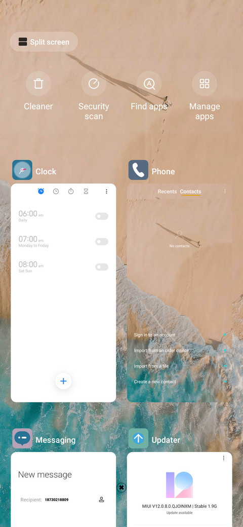 Sandy beach screenshot