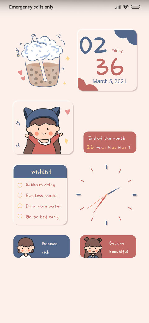 Girl Wish Widget screenshot
