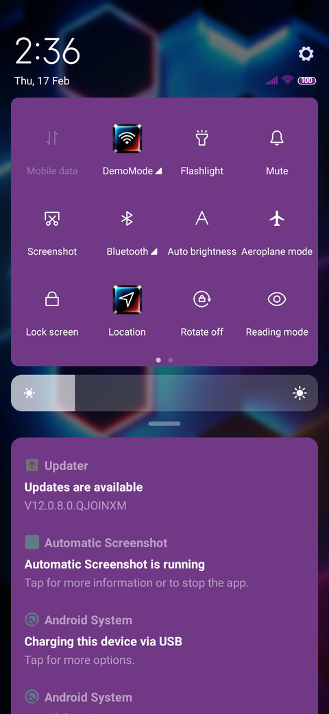Neon space screenshot