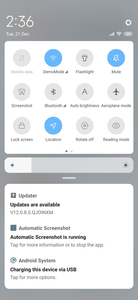 Intelligence screenshot