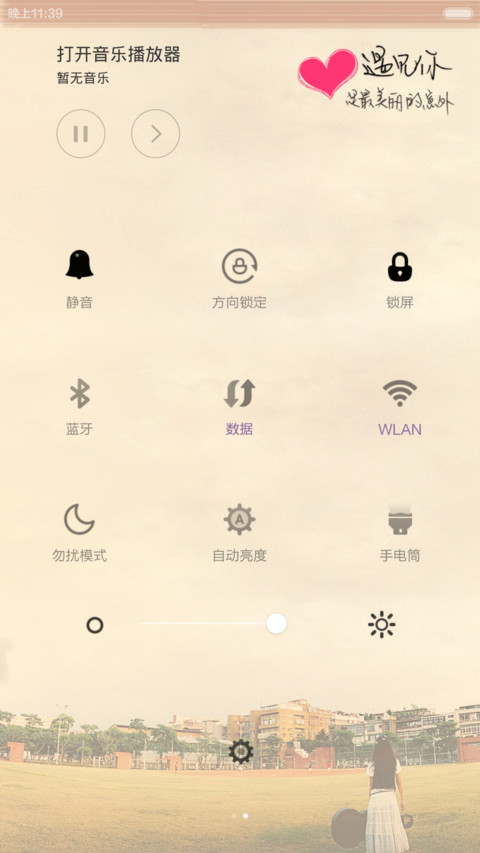 遇见你是最美的意外(全图标+锁屏自定义文字) screenshot