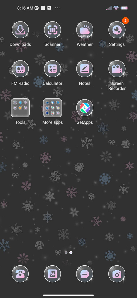Pink Snowflake screenshot