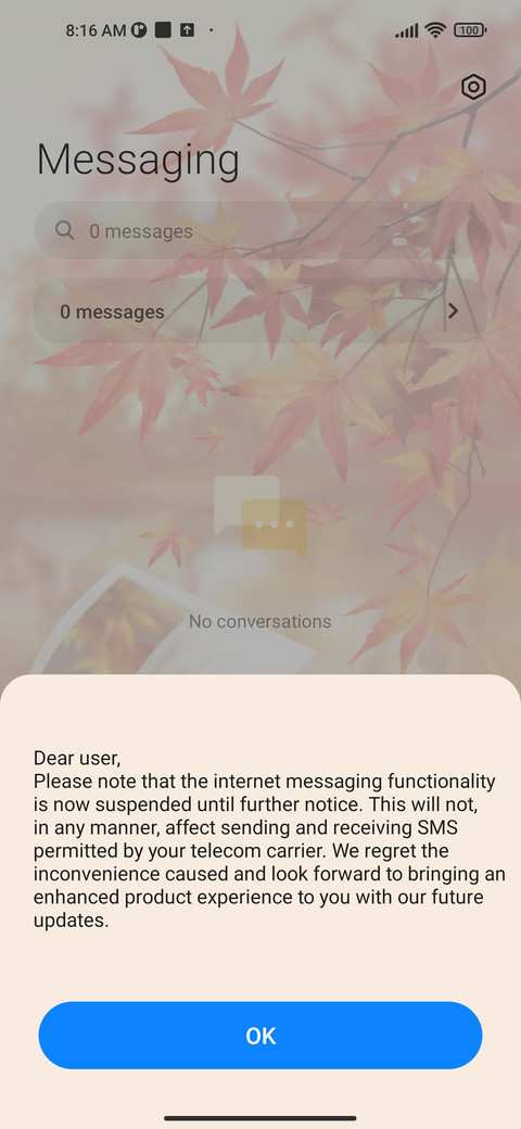 Red leaves screenshot