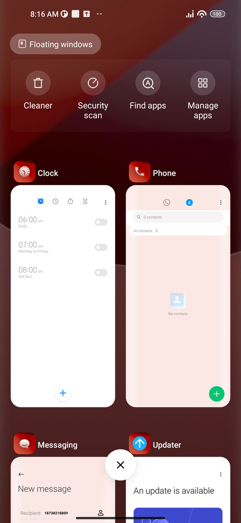 Clean screenshot