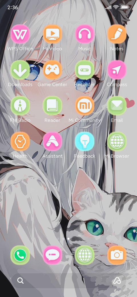 Girl and White Cat screenshot