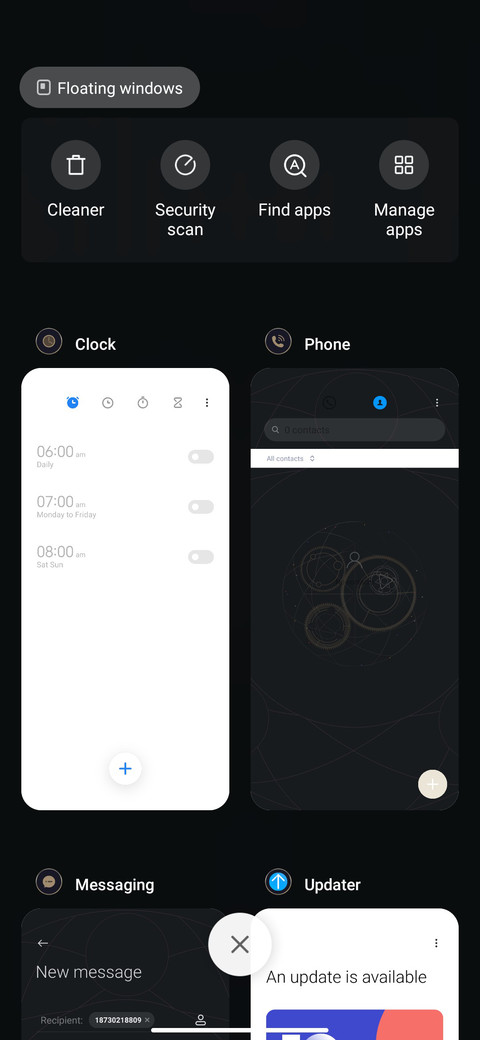 Business dial screenshot