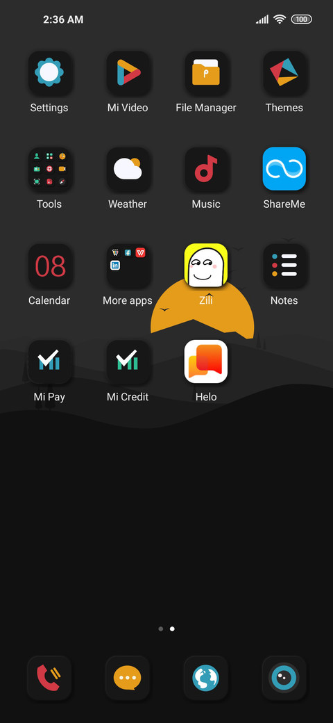 Elegant black screenshot
