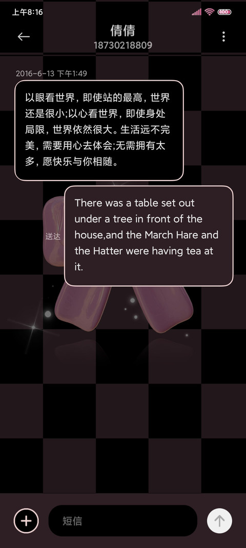 甜酷棋盘格蝴蝶结 screenshot
