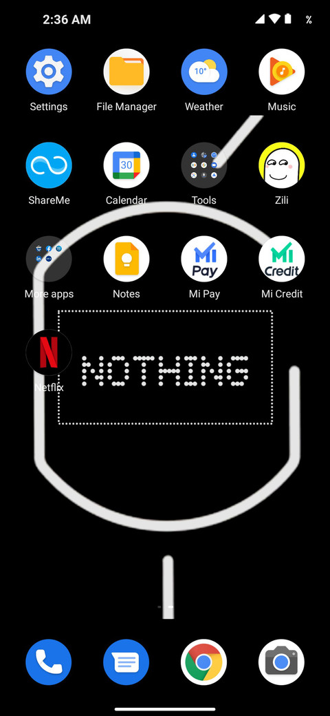 Nothing OS screenshot