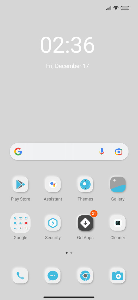 Cyan light screenshot