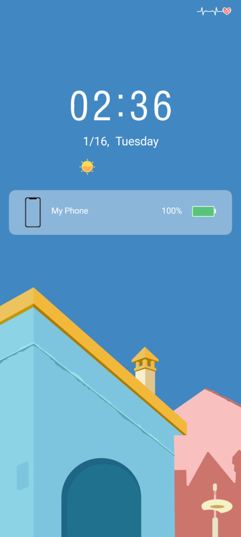 Simple blue screenshot