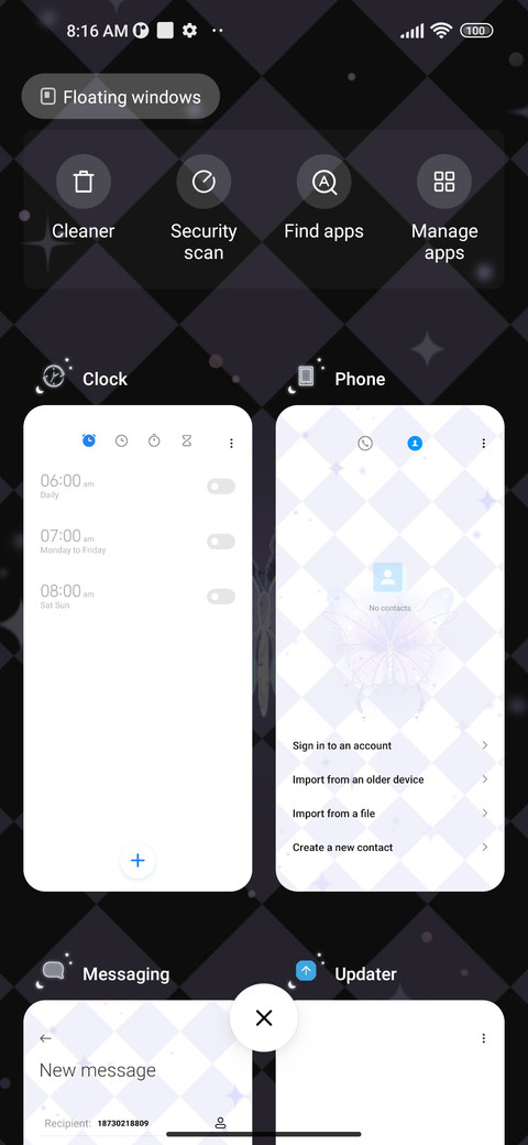 Purple butterfly screenshot