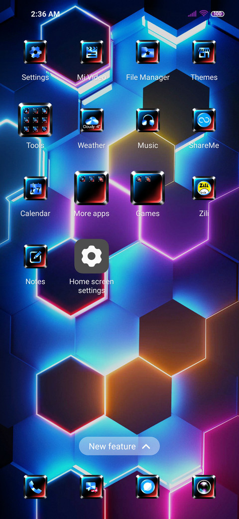 Neon space screenshot