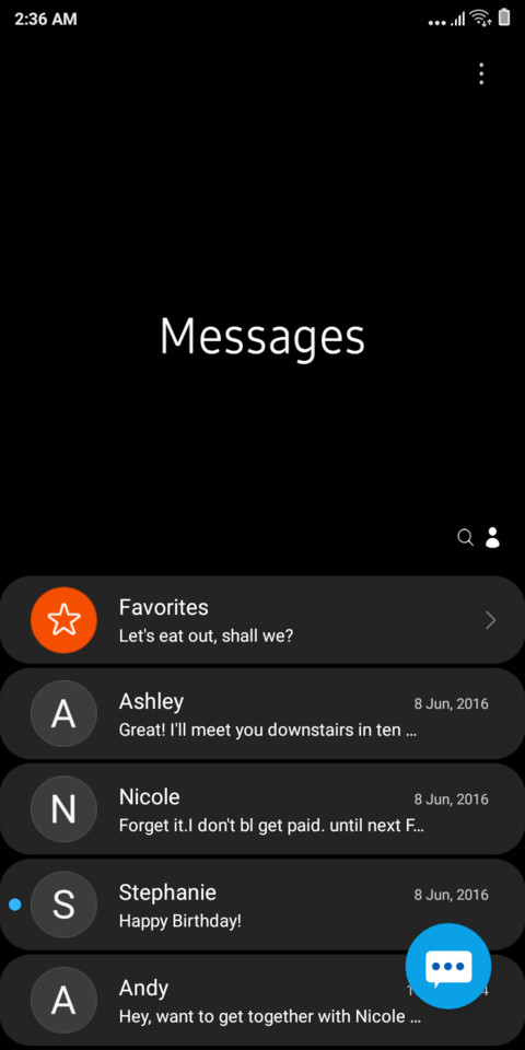 One UI Dark screenshot