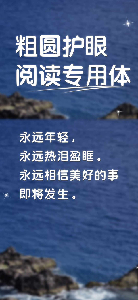 粗圆护眼阅读专用体 screenshot