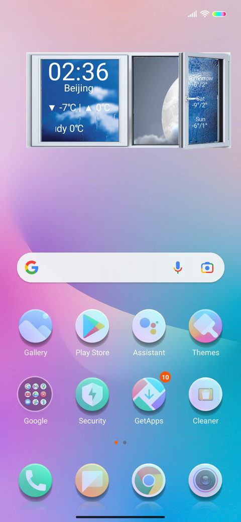 Multicolor window screenshot