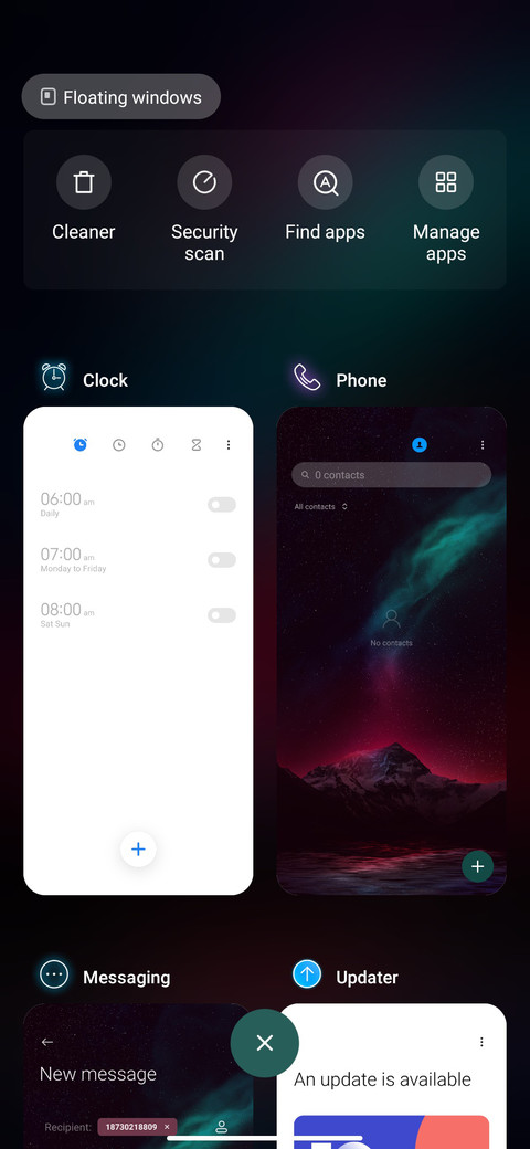 Starry sky screenshot