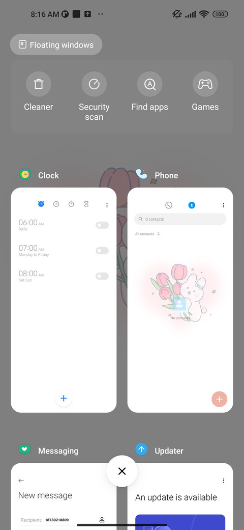 Rabbit with tulips screenshot