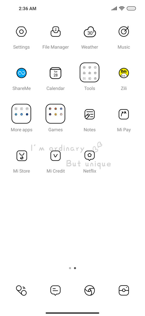 Simple line screenshot