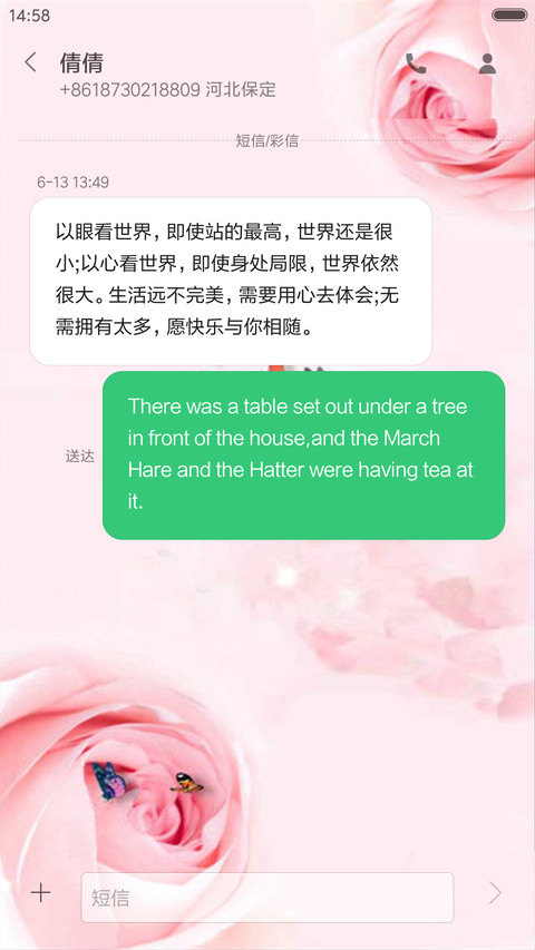 玫瑰水晶眼蝶（锁屏动态效果） screenshot