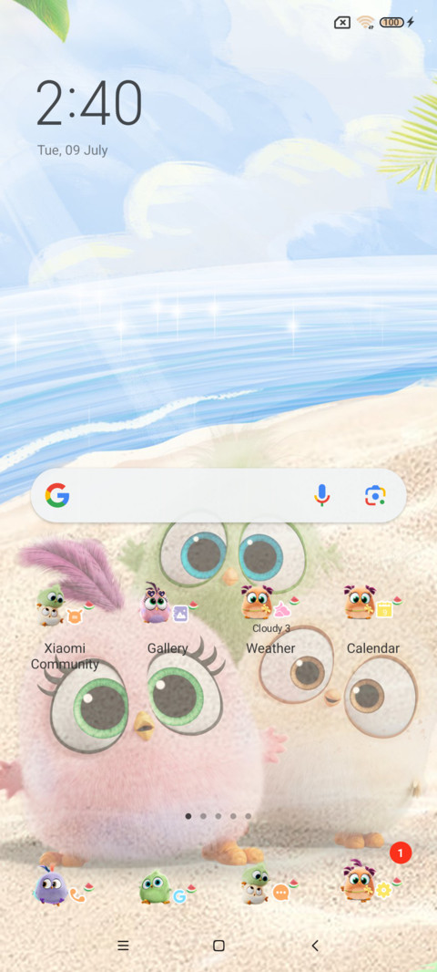 Angry birds beach screenshot