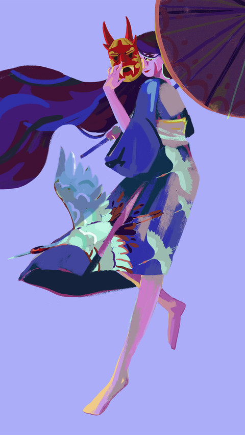 Cartoon anime illustrations screenshot